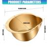 Steel Rice Washer Bowl with Side Drain Holes And Integrated Grater Small Colander for Cleaning Vegetable Bean Kitchen