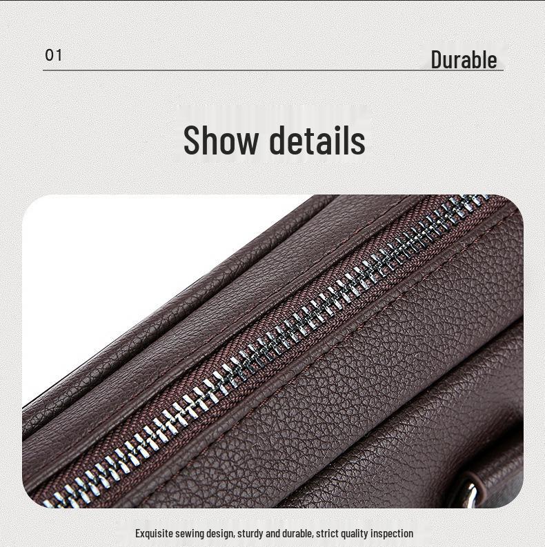 14-15 Inch Crossbody Briefcase: Large Capacity Laptop Bag