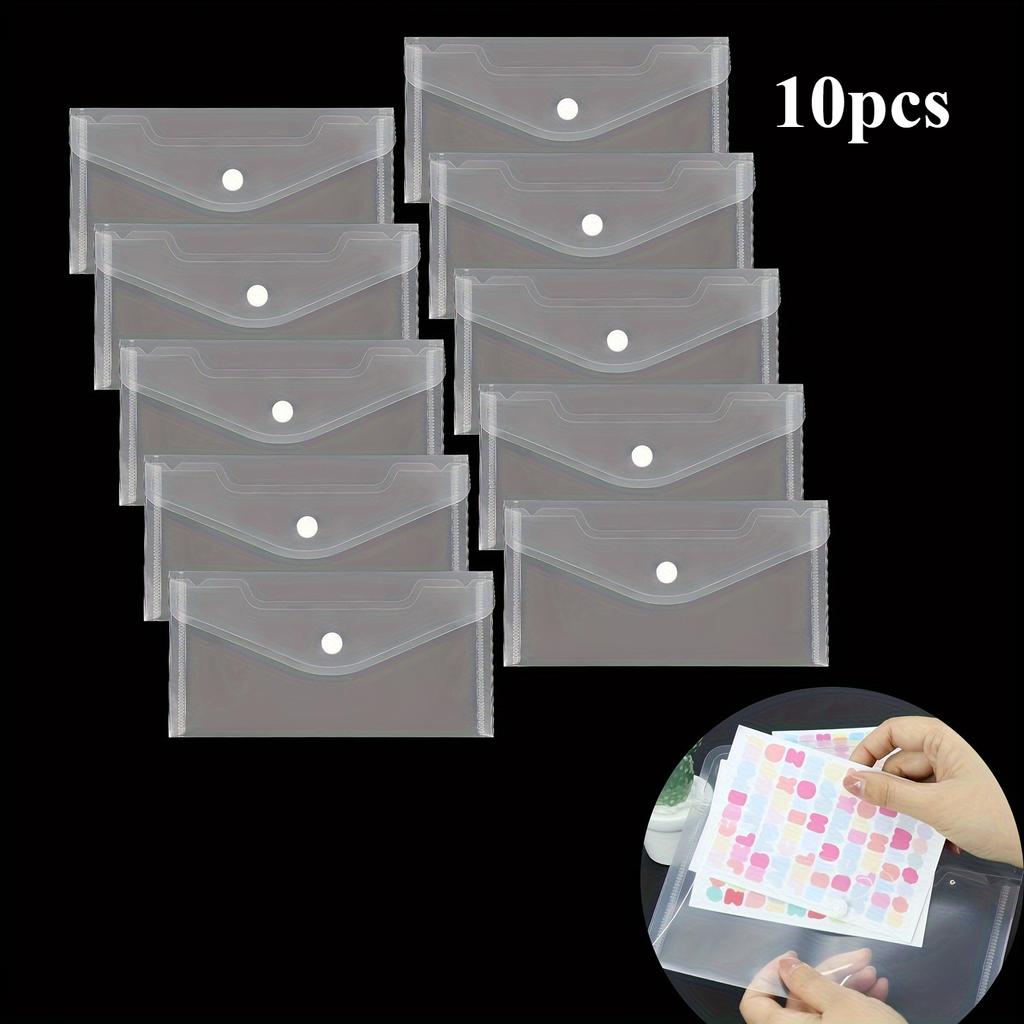 A5 Transparent Document Bag for Sewing Supplies Storage - Ideal for Organizing Bills, Receipts & Invoices,Home,School,Office Use