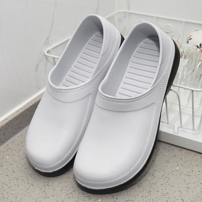 Fashion Chef Shoes for Men and Women Oversized Size 36-51 Waterproof and Non Slip Water Shoes White and Black Casual and Work Shoes 2025