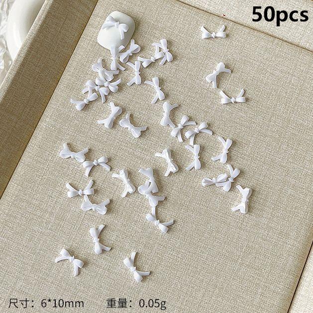 Mixed Cute Mini Colorful Resin Line Bowknot Bow Tie Ribbon Nail Art Decorations DIY Manicure Rhinestones Accessories