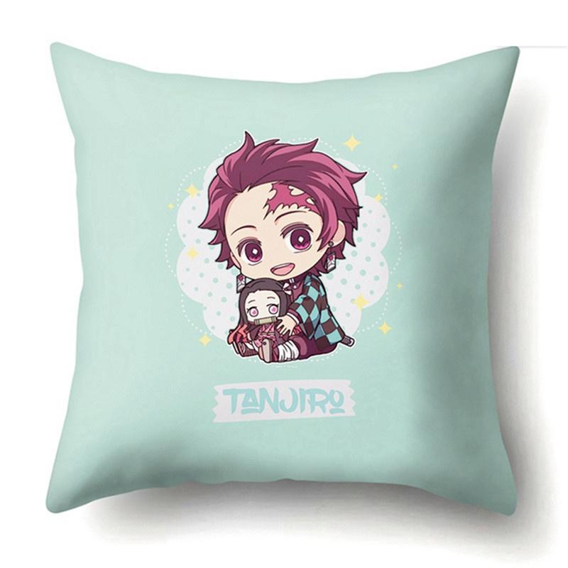 Cartoon Anime Print Pillowcase Colorful Cartoon Home Bed Decoration Pillowcase Cushion Cover
