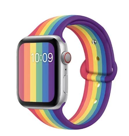 Silicone Sport Band For Apple Watch Strap49mm 44mm 45mm 40mm 41mm 42mm 38mm Bracelet Iwatch Series9 8 7 6 5 4 3SE Ultra 2 Correa