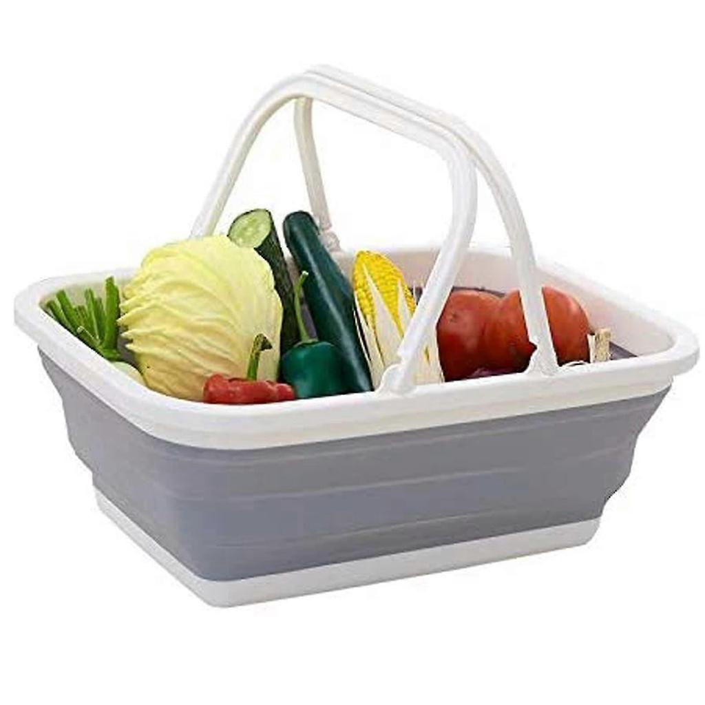 Plastic Foldable Shopping Basket, Foldable Storage Basket, Foldable Washing-up Bowl, Used For Shopping, Shopping, Travel, Storing Snacks And Sundries