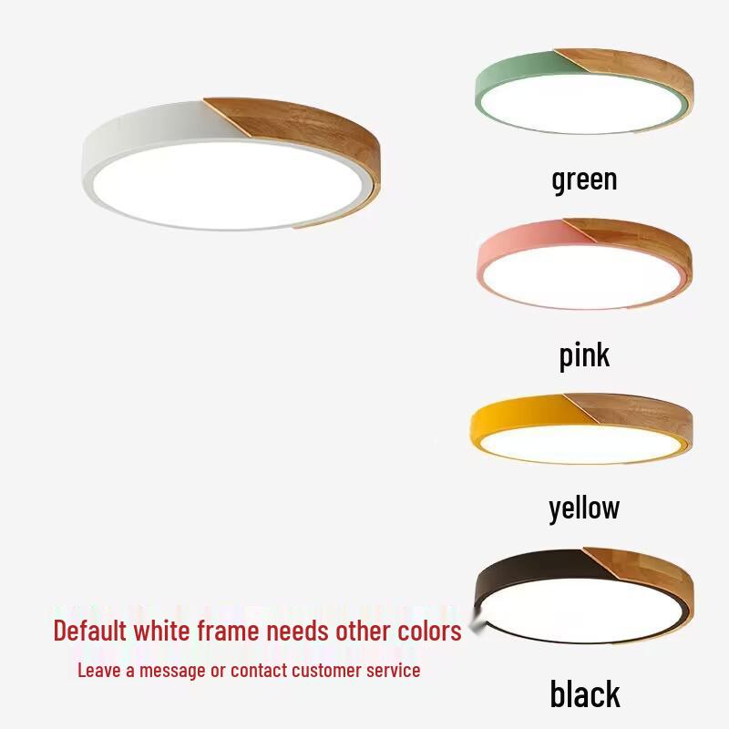 

Светодиодный потолочный светильник Макарон: Современный минималистичный круглый светильник с деревянной окантовкой для спальни и гостиной 30CM 24W