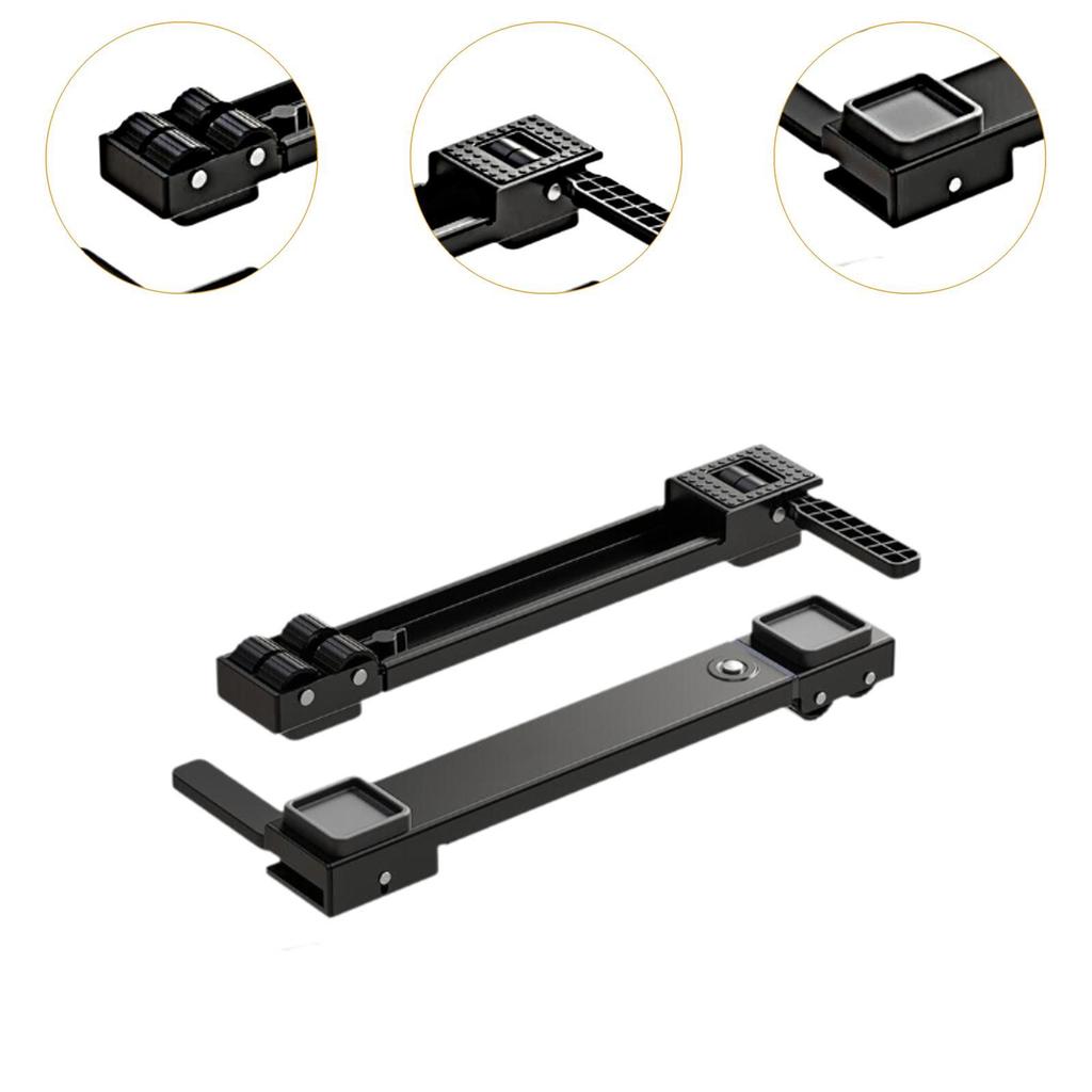 2Pcs Washing Machine Base Mover Tool Movable Bracket Universal Easily Move Multifunction Heavy Duty Furniture Mobile Rollers