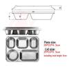 Lijia 304 Stainless Steel Divided Lunch Tray with Lid