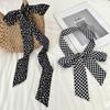 Retro fashionable polka dot long silk scarf women's spring and autumn y2k hot girl fashion versatile decorative scarf thin streamer