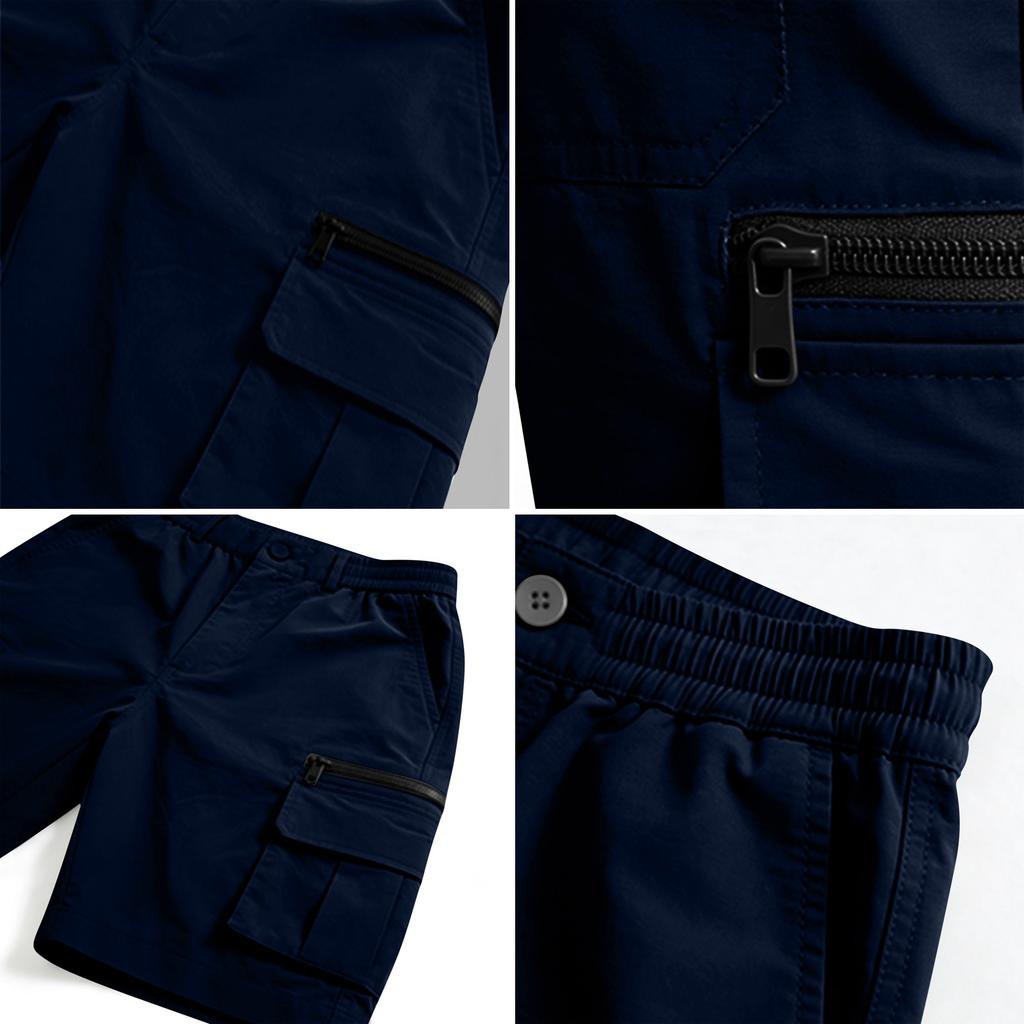 Men's Five-pocket Pants, Straight-leg Work Shorts