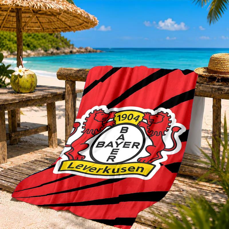 Bayer Football Club Printed Microfiber Beach Towel, Soft And Absorbent, Quick-Dry, Ideal for Summer Travel, Beach Essential, Swimming Pool