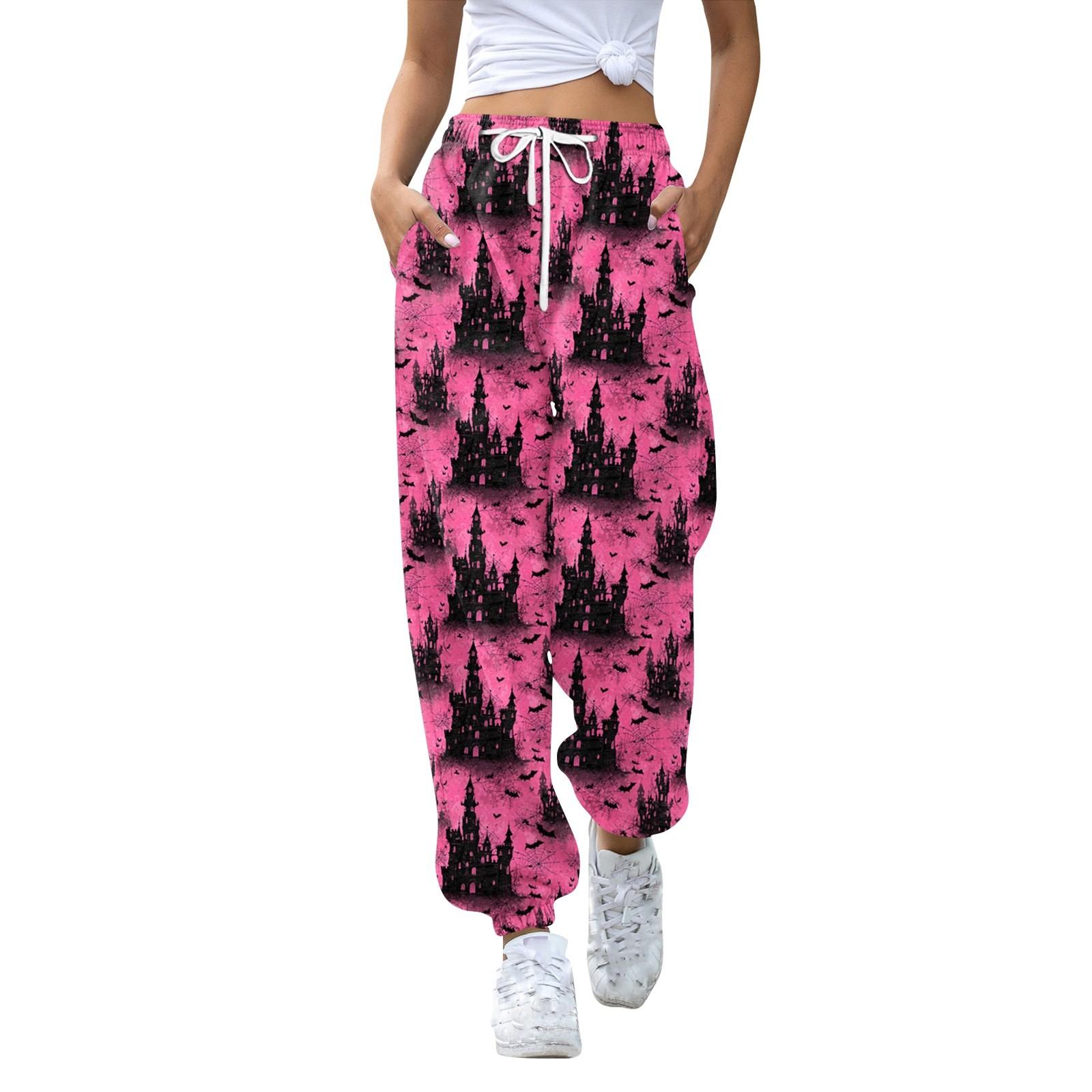 

Women s Sports Pants With Pockets Fashion Print Elastic Waist Pants Casual Sweatpants Pants XXL