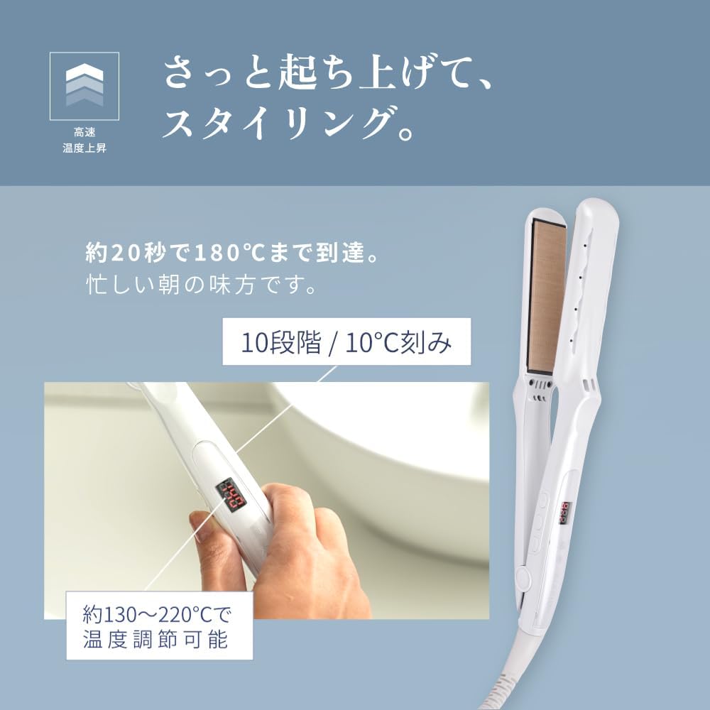 EC Ekskluzywny Przewodnik po Współpracy KINUJO Prostownica do Włosów Pielęgnacja Włosów Cyfrowa Temperatura Automatyczna Jedwab Szybko Łatwy do Czyszczenia [Oficjalnie W zestawie] - &