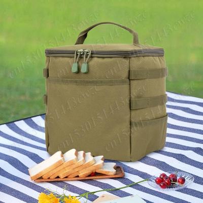 10L Camping Storage Bag Large Capacity Gas Tank Storage Bag Ground Nail Tool Bag Tableware Handbag Gas Stove Canister Carry Bag