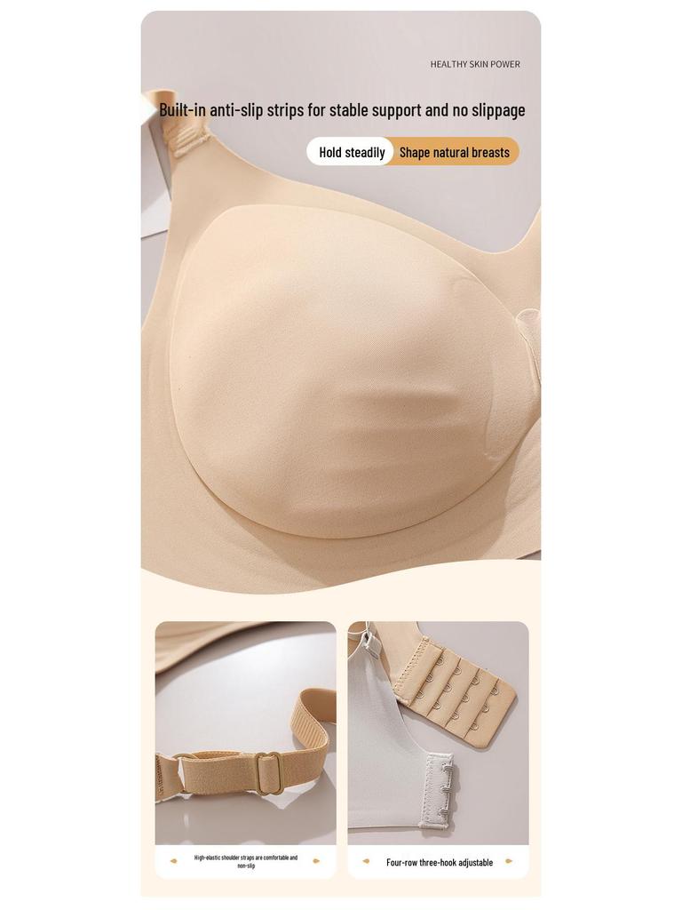 Nahtlose Foundation Flüssig-Unterwäsche: Kleine Brust Sammelstütze, Anti-Hänge Vollschalen Minimierungs-BH