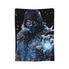 Sub-Zero Ice Fury Mortal Kombat Frost Ninja Blankets Velvet Super Soft Throw Blankets for Car Sofa Couch Bedroom Quilt