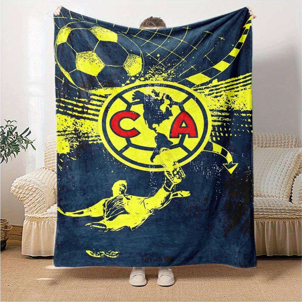 Club América Print Flannel Blanket High Quality Warm Comfortable Cover for All Seasons Perfect for Gifts Home Decor