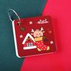 80pcs/packChristmas Iron Ring Binder Loose-leaf Ring Binder Christmas Stocking Christmas Tree Reindeer Portable Pocket Notebook