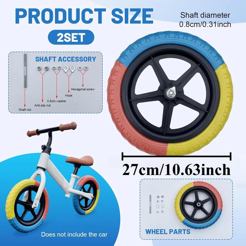 Ruota di Ricambio per Bicicletta Senza Pedali da 11 Pollici per Bambini Ruote in Schiuma EVA Non Gonfiabili per Biciclette da Bambini
