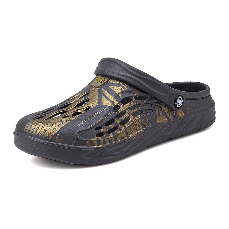 Plus Size Men's Breathable Slip-on Beach Sandals with Soft Sole