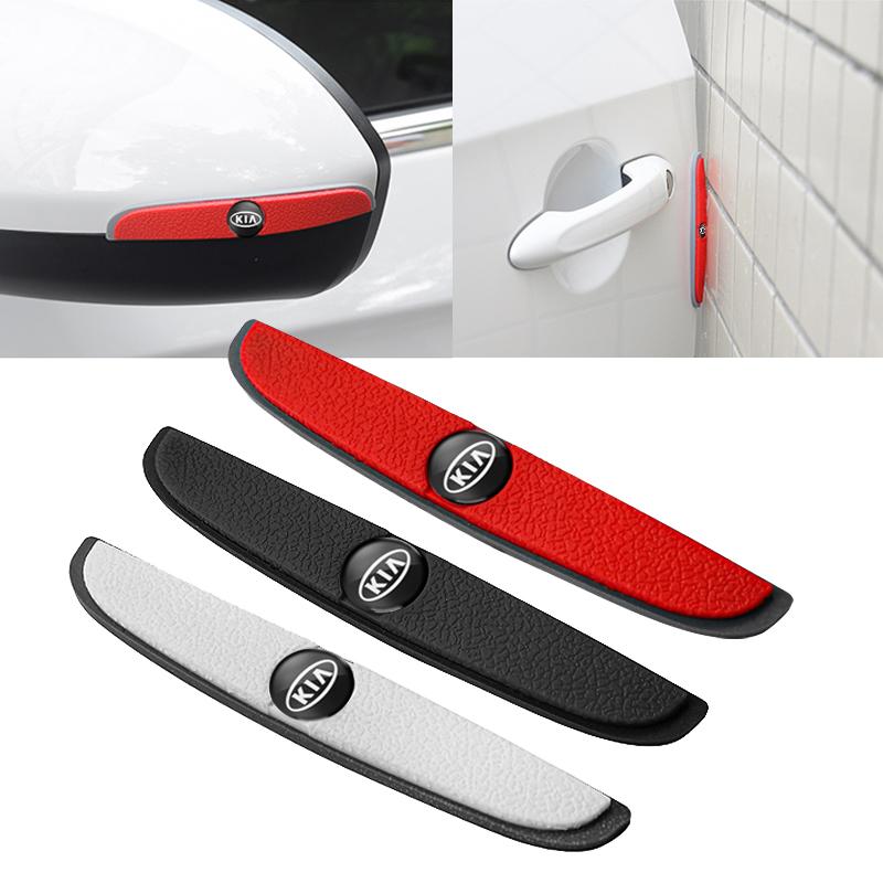 DWBR1 4Pcs Car Door Rearview Mirror Protector Stickers Rubber Anti-Collision For Kia GT-Line Sportage Ceed Rio Picanto Sorento Soul