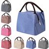 Multi-Tragbar Quadratisch Lunchtasche Waschbar Gestreift, Wiederverwendbar Auslaufsicher Isolierend Tragetasche Bento-Tasche