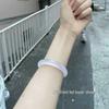 Lavender Ice Chalcedony & Light Purple Jade Agate Bracelet