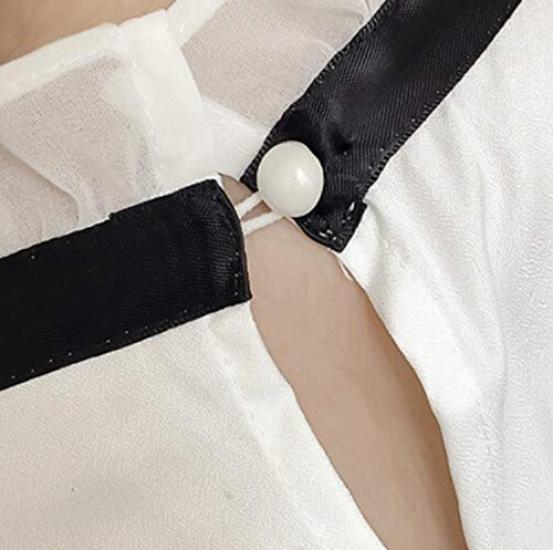 Check Tweed Ribbon Mini Dress Size [Nshop] (White, S)