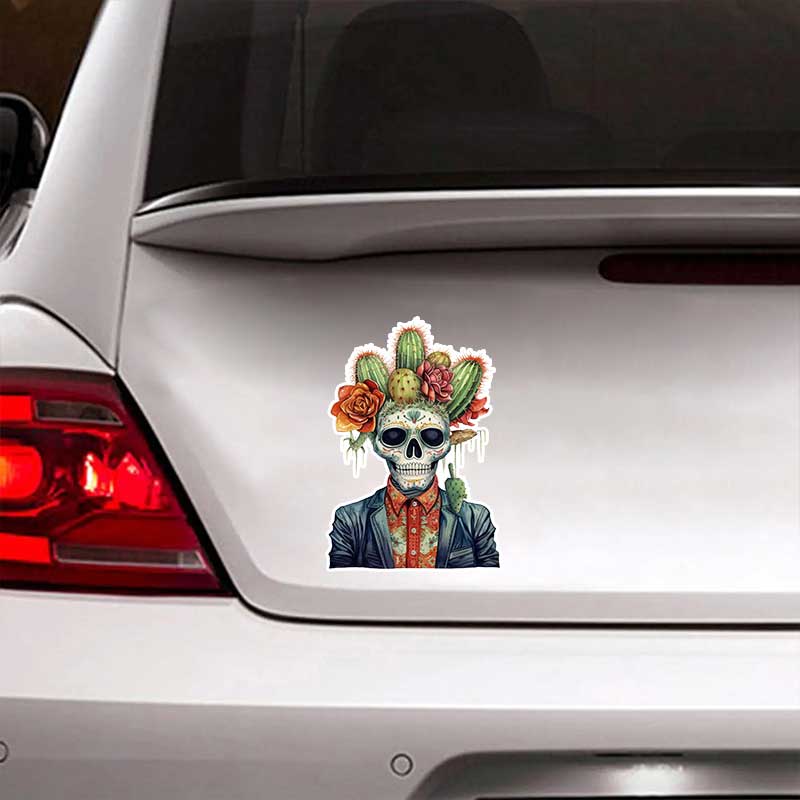 Car Sticker Skull Vinyl Decal Waterproof Rear Window Motorcycle Camper Bumper Truck Laptop Decoration TM354