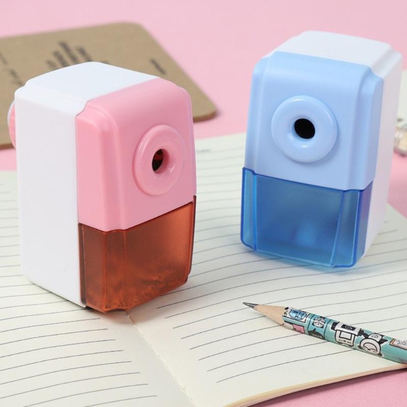 Pencil Sharpener Hand-cranked Mechanical Tool Automatically Enters Lead Anti Sticking Lead Office Gift Student синий