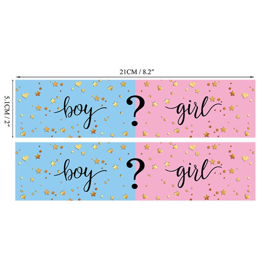 10pcs Water Bottle Lable Gender Reveal Pastel Baby Shower Self-adhesive Boy Or Girl Birthday Sticker Parties Decoration