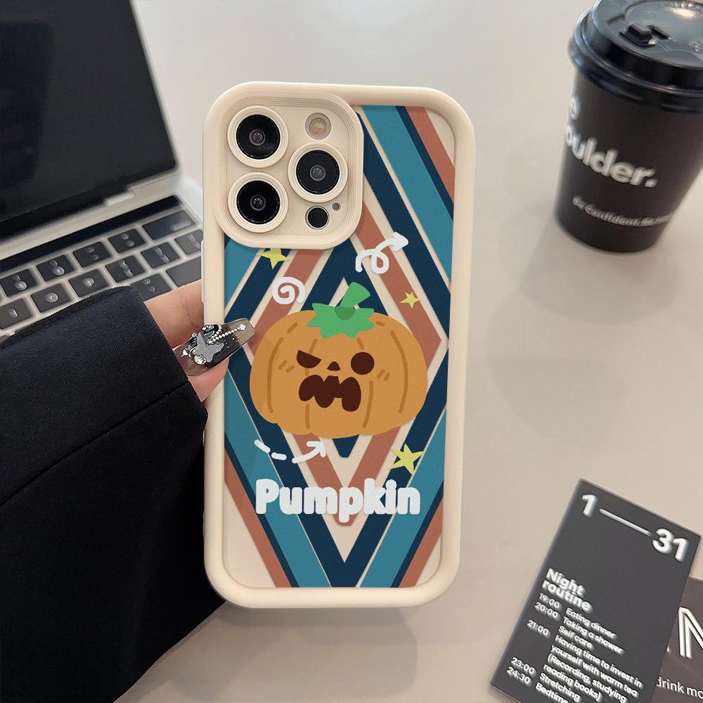 Custom Halloween Pumpkin Ghost iPhone 17 Pro Max Case: Frosted, Anti-Fall