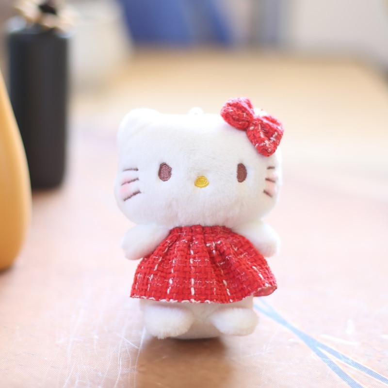 Cute kitten small pendant plush toy doll 4-inch kitten bag pendant keychain doll doll