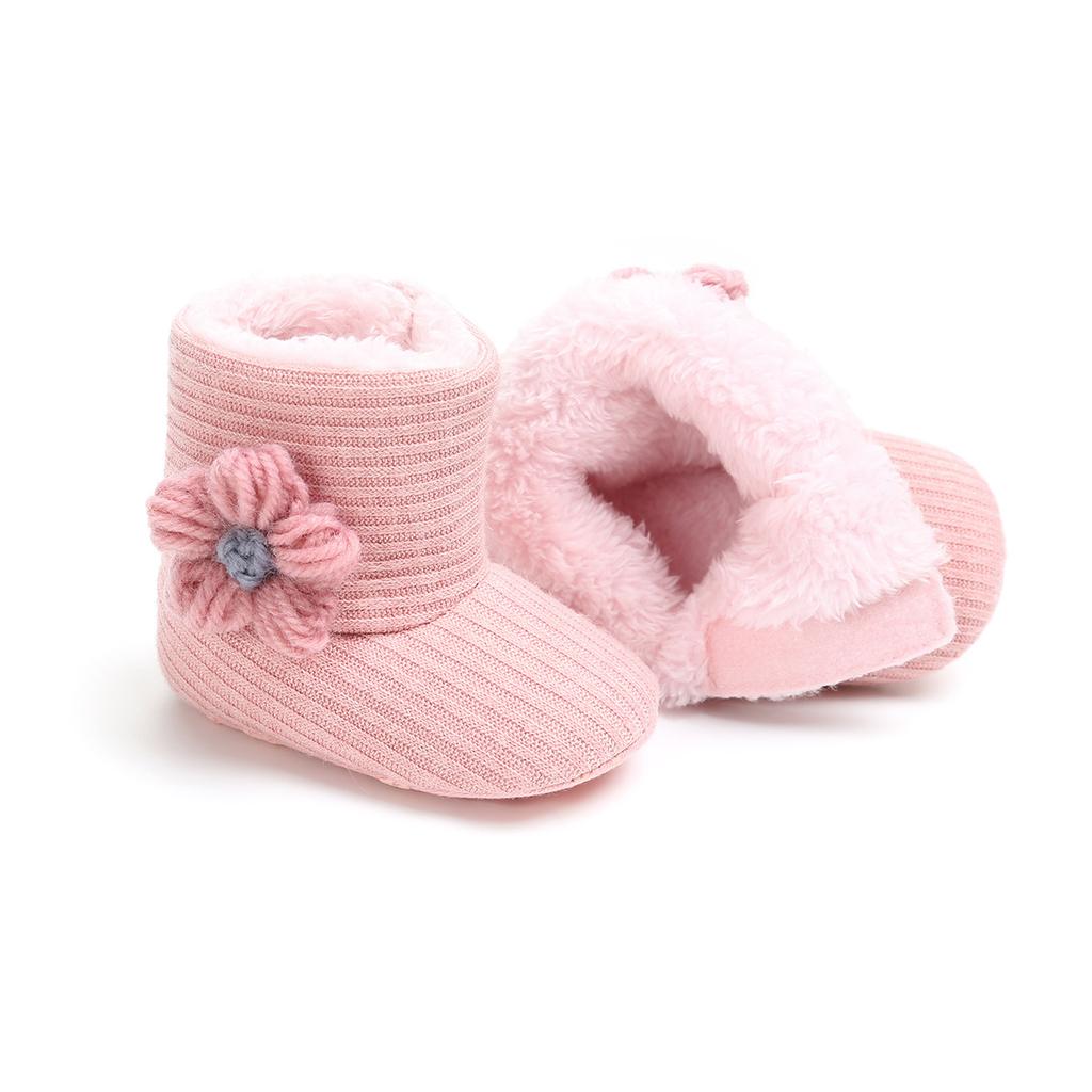 MYGGPP Elegantné malé kvetinové čižmy pre bábätká Čižmy do snehu Čižmy pre bábätká Topánky pre batoľatá Topánky pre batoľatá Bavlnené čižmy