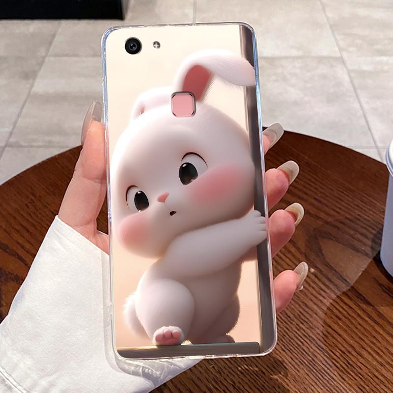 Casing For Vivo V7 1718 V7+ V 7 Plus 1716 Clear Case Aesthetic Cute Cat Cartoon Fashion Soft Transparent Silicone TPU Back Cover