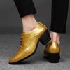 Men High Heels Silver Derby Wedding Dress Dance Business Gold Elevator Shoes Height Increase Tuxedo Prom Blazers Shoes Plus Size