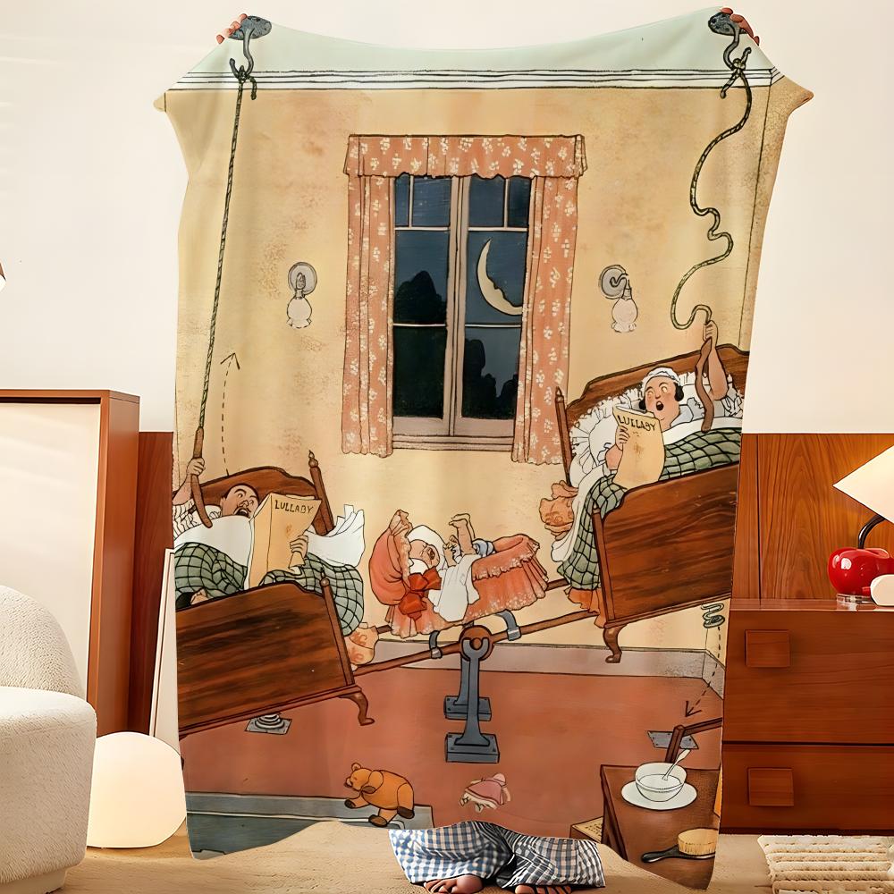 Artist W-William H-Heath R-Robinson Throw Flannel Throw Blanket, Lightweight Cozy, Durable Washable cute Cool