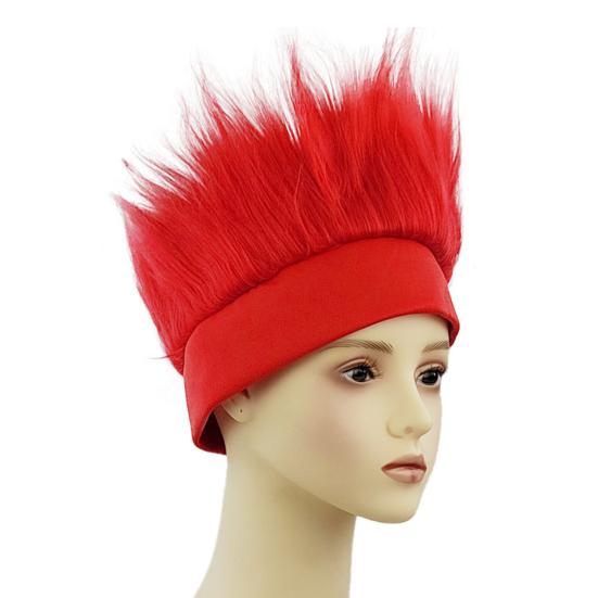 Hairy Costume Headband Empty Top Design Headband Wig Decor Elastic Soft Headgear Ball Fan Hair Accessory