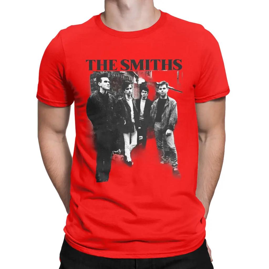 The Smiths Vintage Pencil Drawing Style T-Shirt for Men Fashion Cotton Tees Round Collar Short Sleeve T Shirts Plus Size Clothes