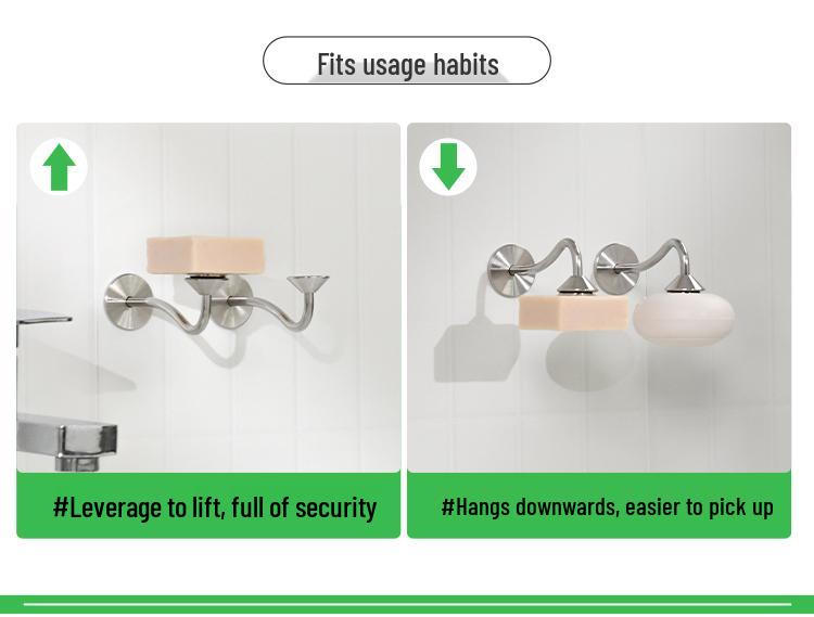 Stainless Steel Wall-Mounted Magnetic Soap Holder