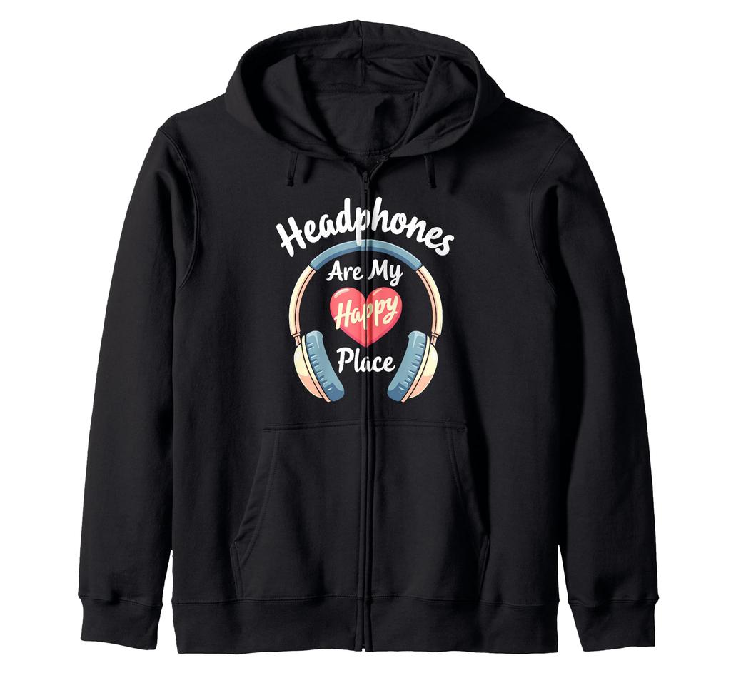 Headphone Junkie Immersive Audio Premium Sound Obsession Zip Hoodie