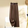 Women's Spring/Autumn Wide-Leg Drape Pants - Small Size, Straight Casual Design