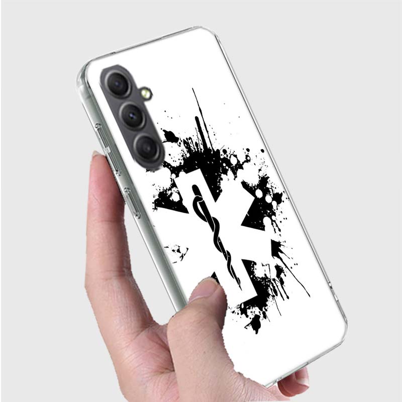 EMT EMS Medical Rescue Case For Phone Samsung Galaxy A12 A22 A32 A52 A52S A13 A23 A33 A53 A14 A24 A34 A54 5G A73 A42 A9 A8 A7 A6