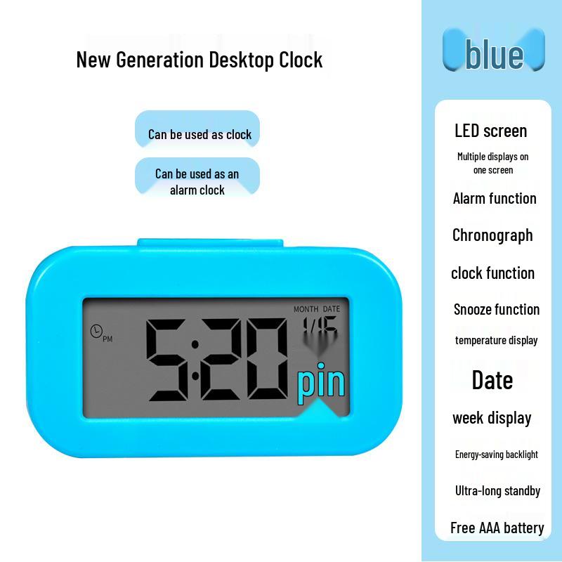 Compact Student Alarm Clock with Loud Alarm for Dorm or Desk