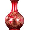 Porcelain Jingdezhen Red Ceramic Vases: Chinese Style Floral Ornaments for Home Decor
