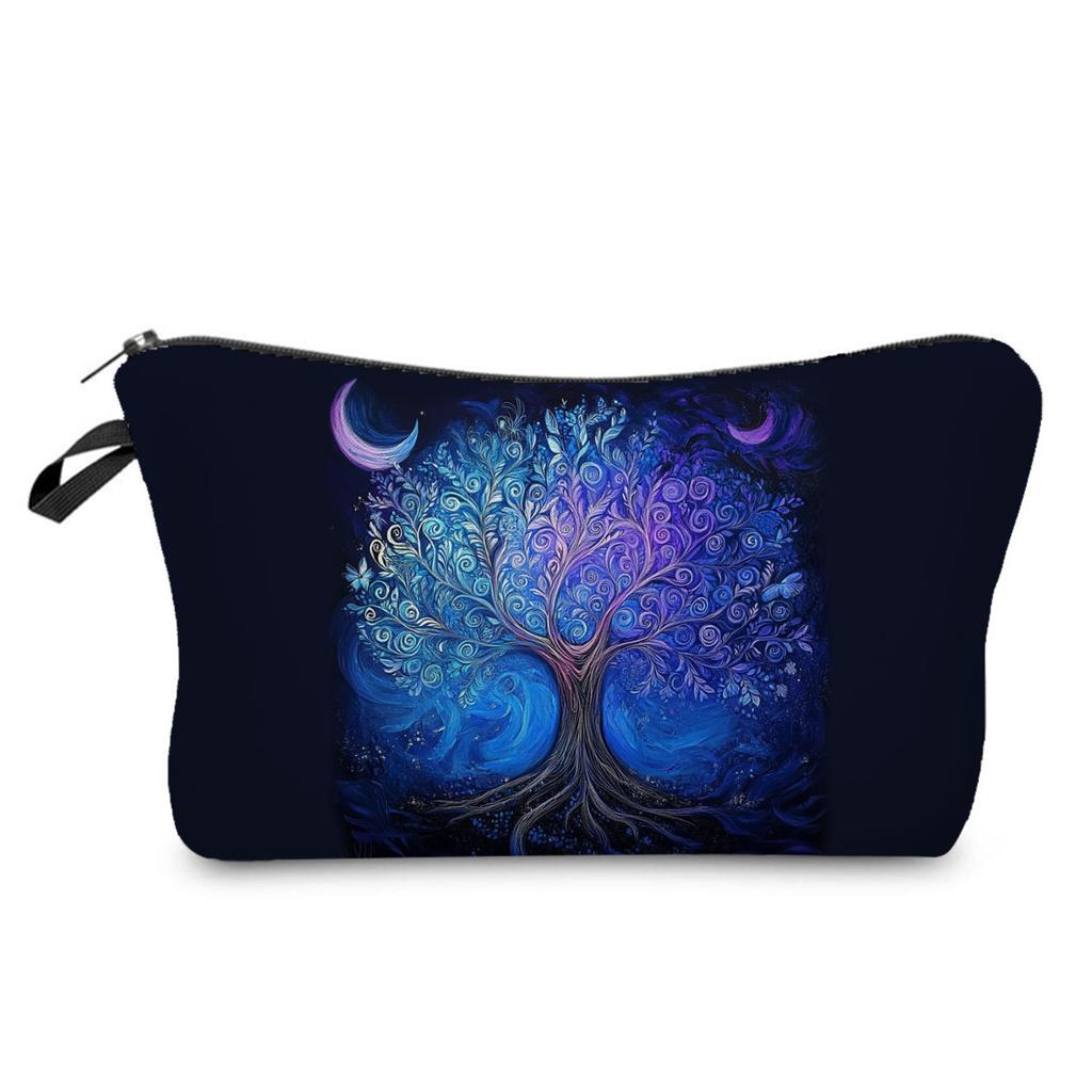 Women Tree of Life Print Cosmetic Bag Toiletries Organize Travel Storage Case 6854 KTB