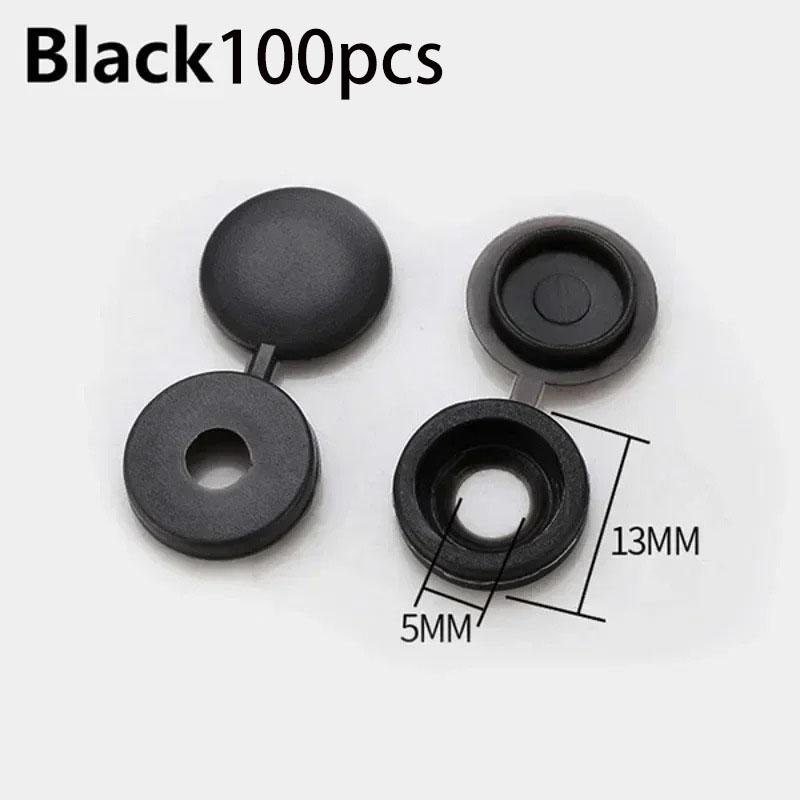 80pcs Nails Screw Caps Plastic Protective Covers Car Nuts Decorative Cover Self-tapping Screw Folding Cap Furniture Hardware