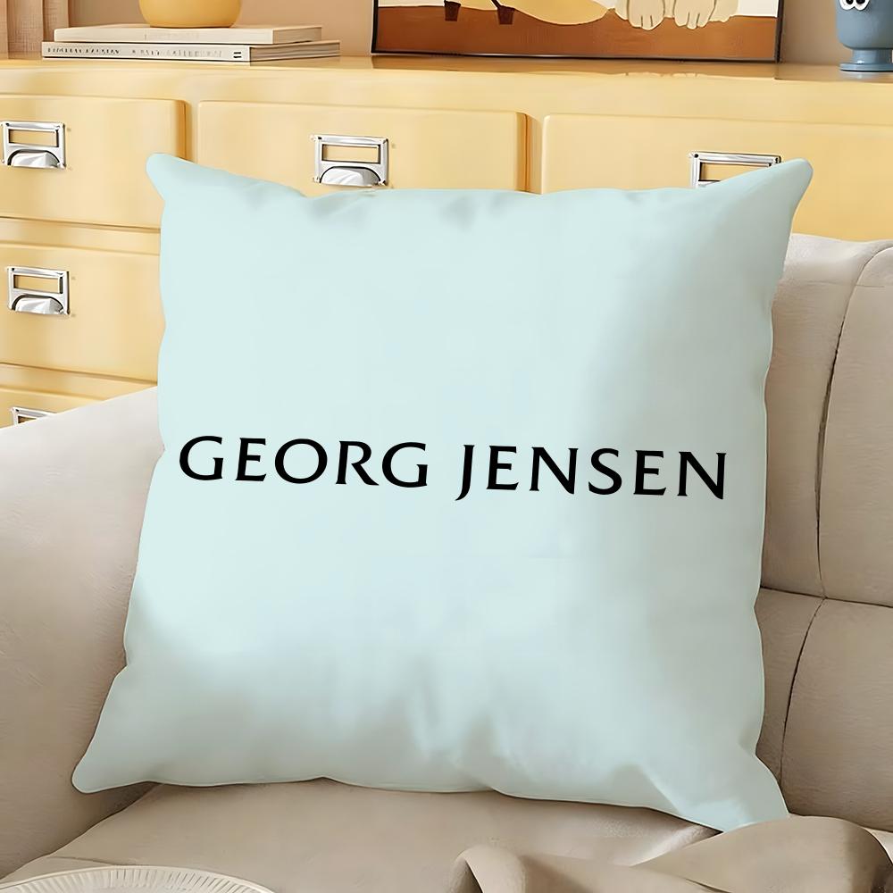 Jewellery Silver GGeorg JJensen Cushion Cover Soft Reversible Pillow Cover Home Car MultiScene Daily Comfort Pillowcase