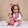 Cute Reborn Baby Girl Dolls Full Silicone Vinyl Can Bathe Lifelike Newborn Babies Doll Wear Wool Clothes Kids Playmate Toy Easter Decoration