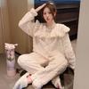 Dolce Manica Lunga Vento Pigro Un Set Loungewear Può Essere Indossato All'Esterno Inverno Celebrità Online Nuovo Stile Alla Moda Pigiama Femminile