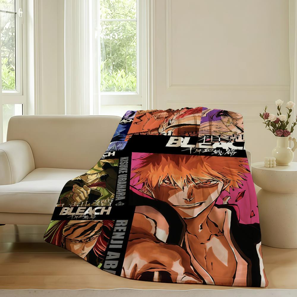 Adventure Anime B-BLEACH Blanket For Sofa Office Bed Plane Travel Sleep Read Relax Camping Soft And Warm